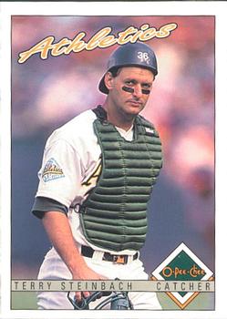 #268 Terry Steinbach - Oakland Athletics - 1993 O-Pee-Chee Baseball