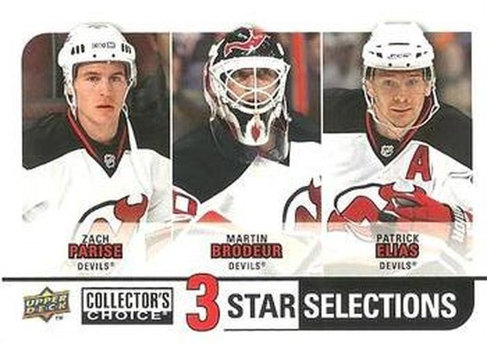 #268 Martin Brodeur / Patrik Elias / Zach Parise - New Jersey Devils - 2008-09 Collector's Choice Hockey