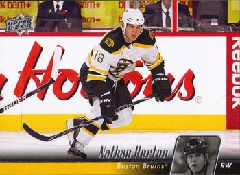 #268 Nathan Horton - Boston Bruins - 2010-11 Upper Deck Hockey