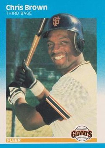 #268 Chris Brown - San Francisco Giants - 1987 Fleer Baseball