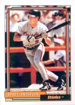 #268 Brady Anderson - Baltimore Orioles - 1992 Topps Baseball