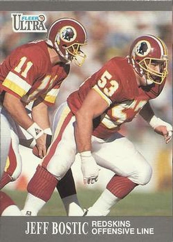 #268 Jeff Bostic - Washington Redskins - 1991 Ultra Football