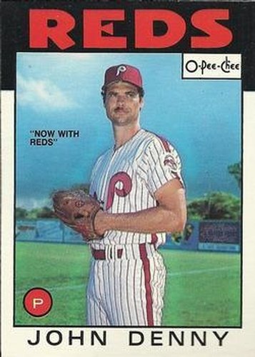 #268 John Denny - Cincinnati Reds - 1986 O-Pee-Chee Baseball