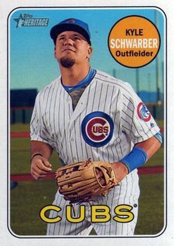 #268 Kyle Schwarber - Chicago Cubs - 2018 Topps Heritage Baseball