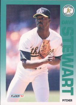 #268 Dave Stewart - Oakland Athletics - 1992 Fleer Baseball