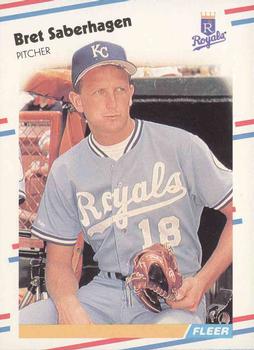 #268 Bret Saberhagen - Kansas City Royals - 1988 Fleer Baseball