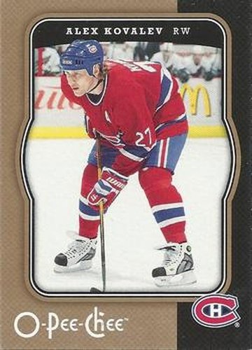 #268 Alex Kovalev - Montreal Canadiens - 2007-08 O-Pee-Chee Hockey