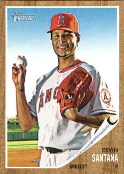 #268 Ervin Santana - Los Angeles Angels - 2011 Topps Heritage Baseball