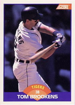#269 Tom Brookens - Detroit Tigers - 1989 Score Baseball