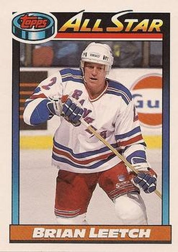 #269 Brian Leetch - New York Rangers - 1991-92 Topps Hockey