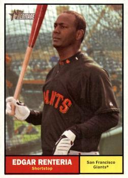 #269 Edgar Renteria - San Francisco Giants - 2010 Topps Heritage Baseball