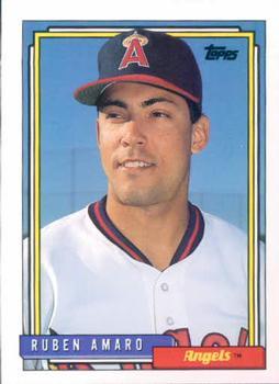 #269 Ruben Amaro - California Angels - 1992 Topps Baseball
