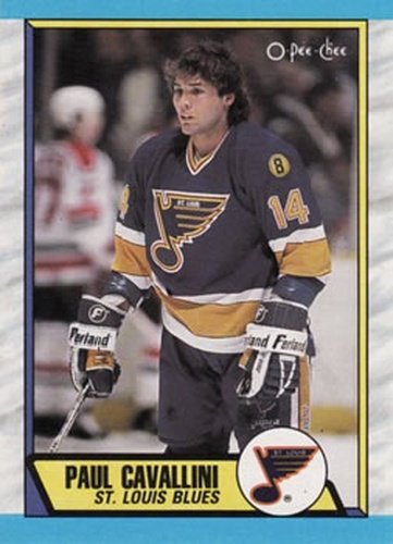 #269 Paul Cavallini - St. Louis Blues - 1989-90 O-Pee-Chee Hockey