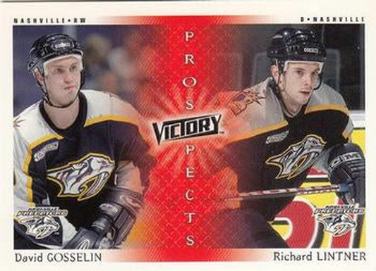 #269 David Gosselin / Richard Lintner - Nashville Predators - 2000-01 Upper Deck Victory Hockey