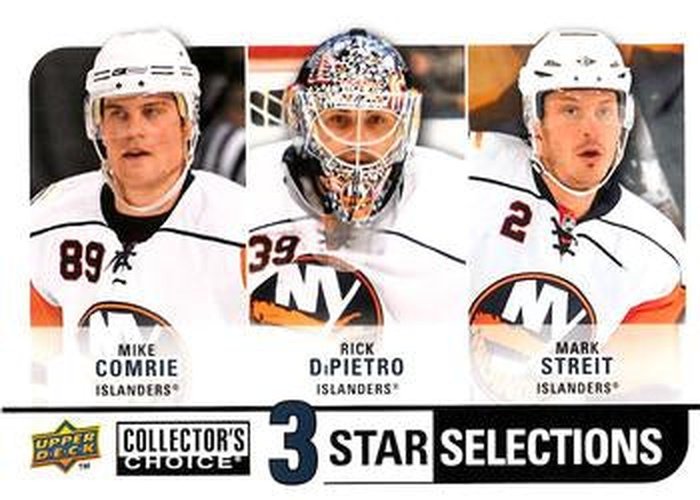 #269 Mike Comrie / Rick DiPietro / Mark Streit - New York Islanders - 2008-09 Collector's Choice Hockey