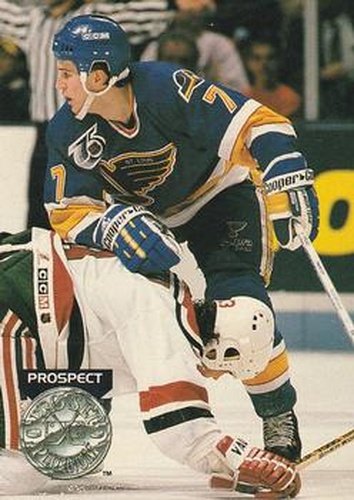#269 Nelson Emerson - St. Louis Blues - 1991-92 Pro Set Platinum Hockey