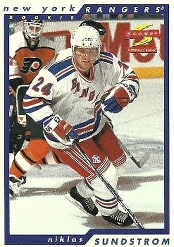 #269 Niklas Sundstrom - New York Rangers - 1996-97 Score Hockey