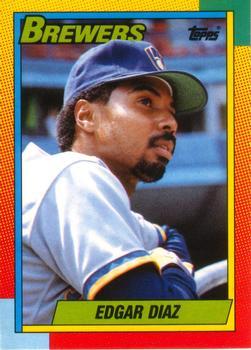 #26T Edgar Diaz - Milwaukee Brewers - 1990 Topps Traded Baseball