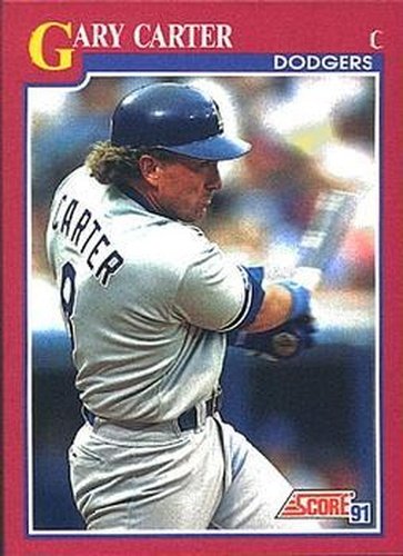 #26T Gary Carter - Los Angeles Dodgers - 1991 Score Rookie & Traded Baseball