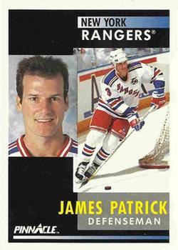 #26 James Patrick - New York Rangers - 1991-92 Pinnacle Hockey