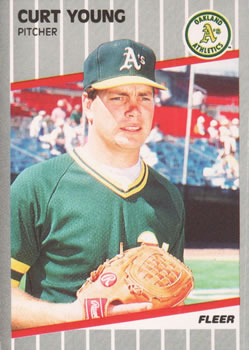 #26 Curt Young - Oakland Athletics - 1989 Fleer Baseball