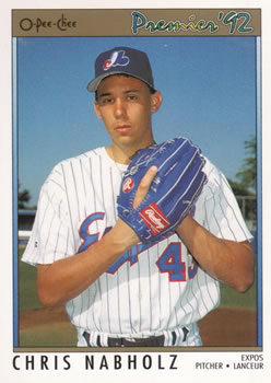 #26 Chris Nabholz - Montreal Expos - 1992 O-Pee-Chee Premier Baseball