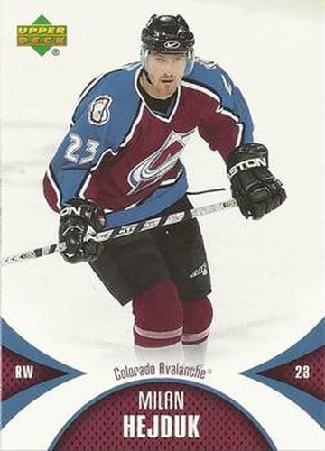 #26 Milan Hejduk - Colorado Avalanche - 2006-07 Upper Deck Mini Jersey Hockey
