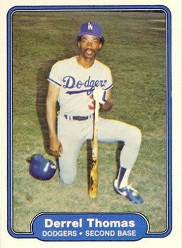 #26 Derrel Thomas - Los Angeles Dodgers - 1982 Fleer Baseball