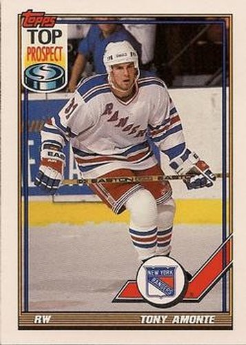 #26 Tony Amonte - New York Rangers - 1991-92 Topps Hockey