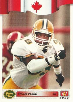 #26 Willie Pless - Edmonton Eskimos - 1992 All World CFL Football