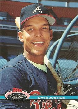 #26 Dave Justice - Atlanta Braves - 1991 Stadium Club Baseball