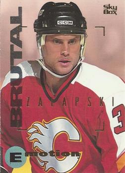 #26 Zarley Zalapski - Calgary Flames - 1995-96 SkyBox E-Motion Hockey