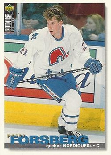 #26 Peter Forsberg - Quebec Nordiques - 1995-96 Collector's Choice Hockey