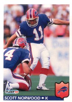 #26 Scott Norwood - Buffalo Bills - 1992 Fleer Football