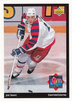 #McD-26 Joe Sakic - Quebec Nordiques - 1992-93 Upper Deck McDonald's All-Stars Hockey