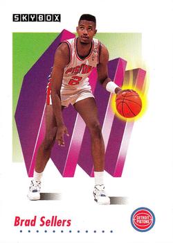 #626 Brad Sellers - Detroit Pistons - 1991-92 SkyBox Basketball