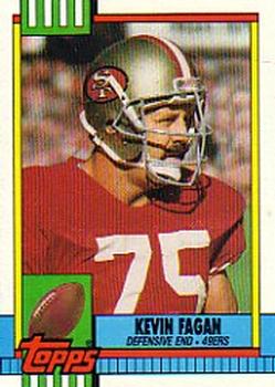 #26 Kevin Fagan - San Francisco 49ers - 1990 Topps Football