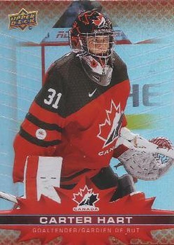 #26 Carter Hart - Canada - 2021-22 Upper Deck Tim Hortons Team Canada Hockey