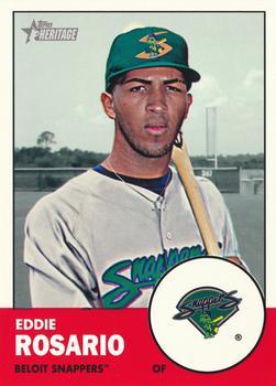 #26 Eddie Rosario - Beloit Snappers - 2012 Topps Heritage Minor League Baseball