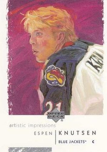 #26 Espen Knutsen - Columbus Blue Jackets - 2002-03 UD Artistic Impressions Hockey
