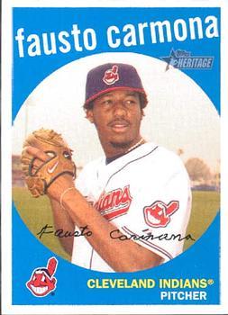 #26 Fausto Carmona - Cleveland Indians - 2008 Topps Heritage Baseball