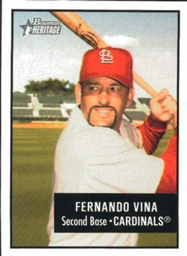 #26 Fernando Vina - St. Louis Cardinals - 2003 Bowman Heritage Baseball