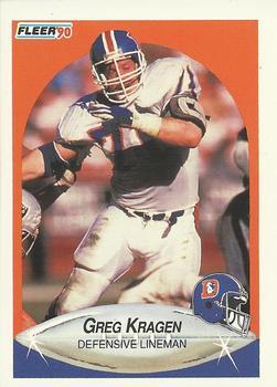 #26 Greg Kragen - Denver Broncos - 1990 Fleer Football