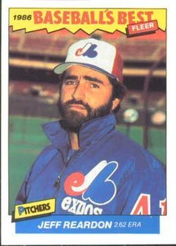 #26 Jeff Reardon - Montreal Expos - 1986 Fleer Baseball's Best Sluggers vs. Pitchers Baseball