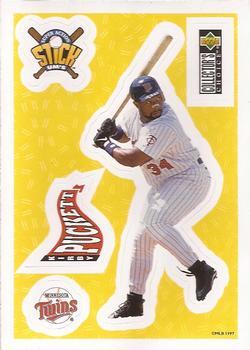 #26 Kirby Puckett - Minnesota Twins - 1997 Collector's Choice Baseball - Stick'Ums