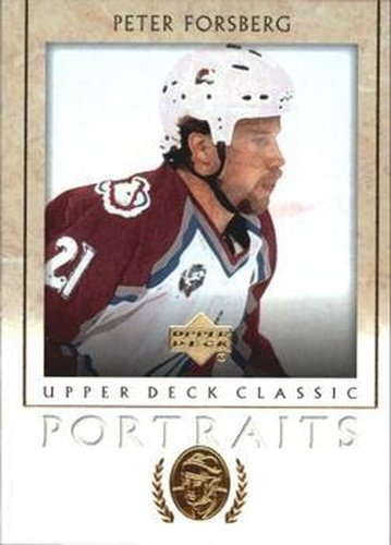 #26 Peter Forsberg - Colorado Avalanche - 2002-03 Upper Deck Classic Portraits Hockey