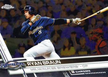 #26 Ryan Braun - Milwaukee Brewers - 2017 Topps Chrome Baseball