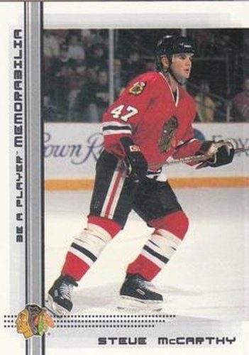 #26 Steve McCarthy - Chicago Blackhawks - 2000-01 Be a Player Memorabilia Hockey