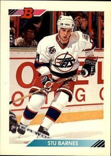 #26 Stu Barnes - Winnipeg Jets - 1992-93 Bowman Hockey