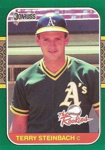 #26 - Terry Steinbach - Oakland Athletics - 1987 Donruss The Rookies Baseball